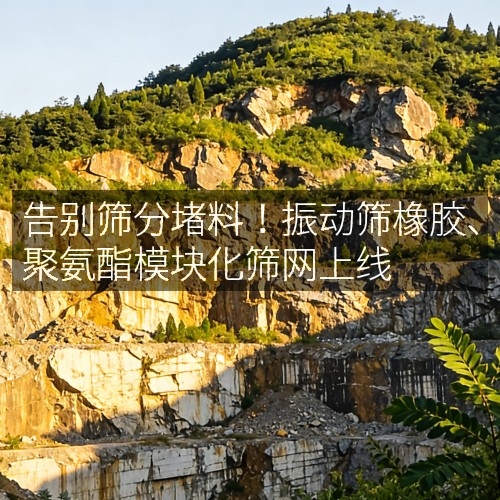 告別篩分堵料！振動篩橡膠、聚氨酯模塊化篩網(wǎng)上線