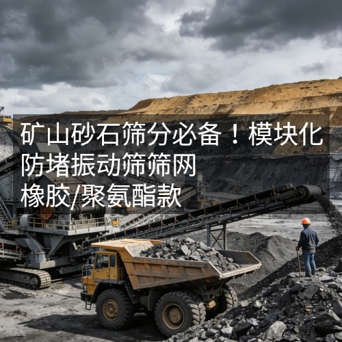 礦山砂石篩分必備！模塊化防堵振動(dòng)篩篩網(wǎng) 橡膠/聚氨酯款