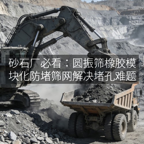 砂石廠必看：圓振篩橡膠模塊化防堵篩網(wǎng)解決堵孔難題