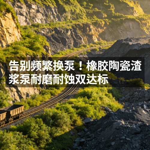 告別頻繁換泵！橡膠陶瓷渣漿泵耐磨耐蝕雙達(dá)標(biāo)