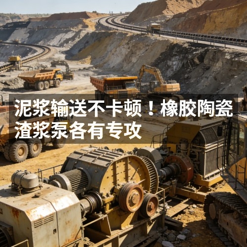 泥漿輸送不卡頓！橡膠陶瓷渣漿泵各有專攻