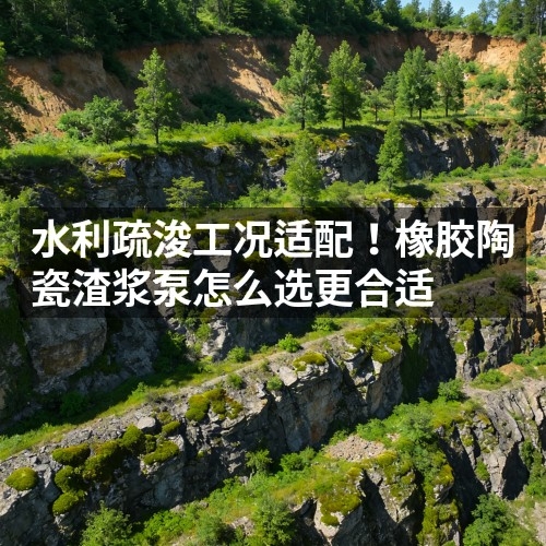 水利疏浚工況適配！橡膠陶瓷渣漿泵怎么選更合適