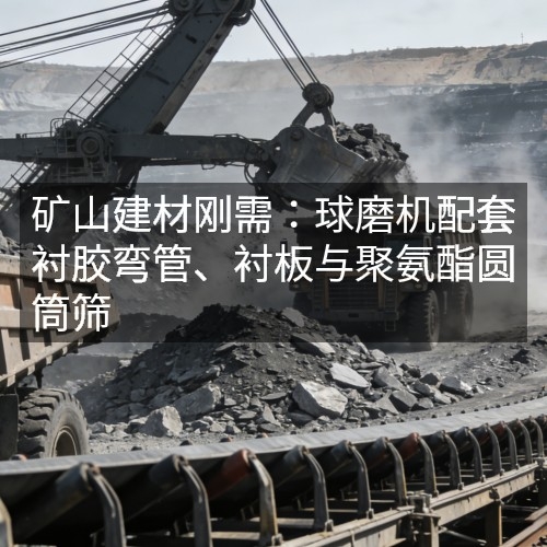 礦山建材剛需：球磨機配套襯膠彎管、襯板與聚氨酯圓筒篩